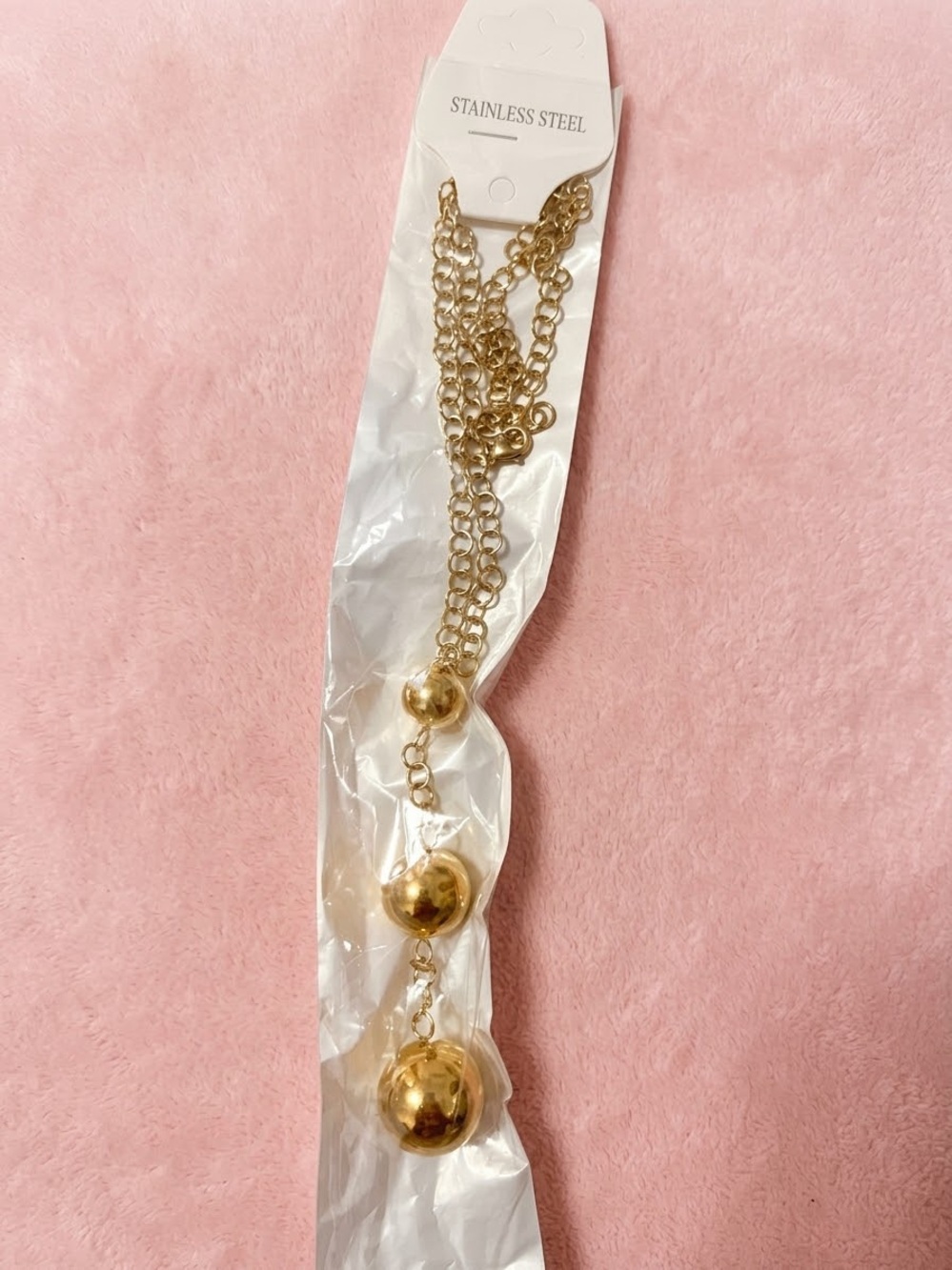 Gold Multi-Ball Pendant Necklace